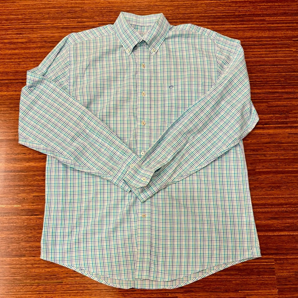 Southern Tide intercoastal men’s cotton dress shirt size large EUC